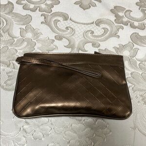 AHAVA Brown Clutch Sleek Design Wristlet